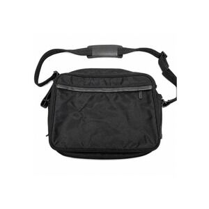 Hartmann Luggage Black Canvas Nylon and Leather Laptop Messenger Shoulder Bag
